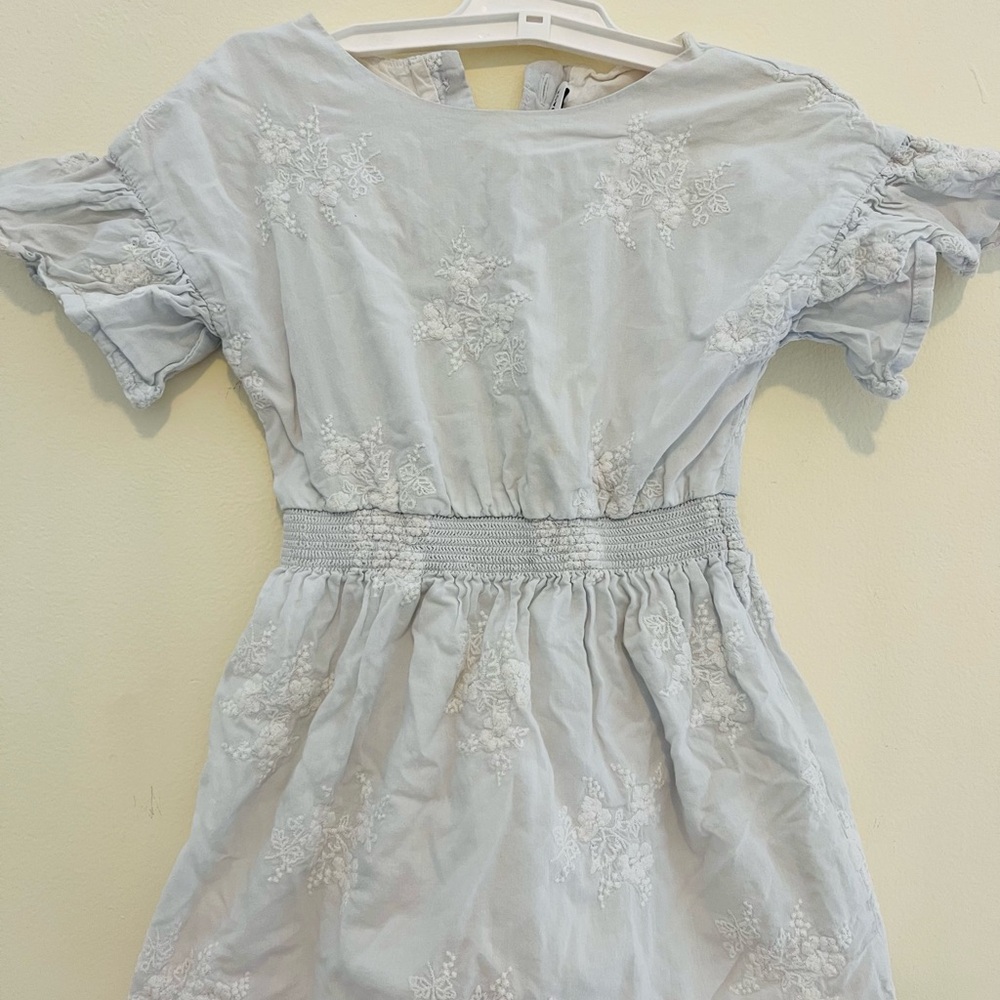 Janie and Jack Light Blue Embroidered One Piece size 4T